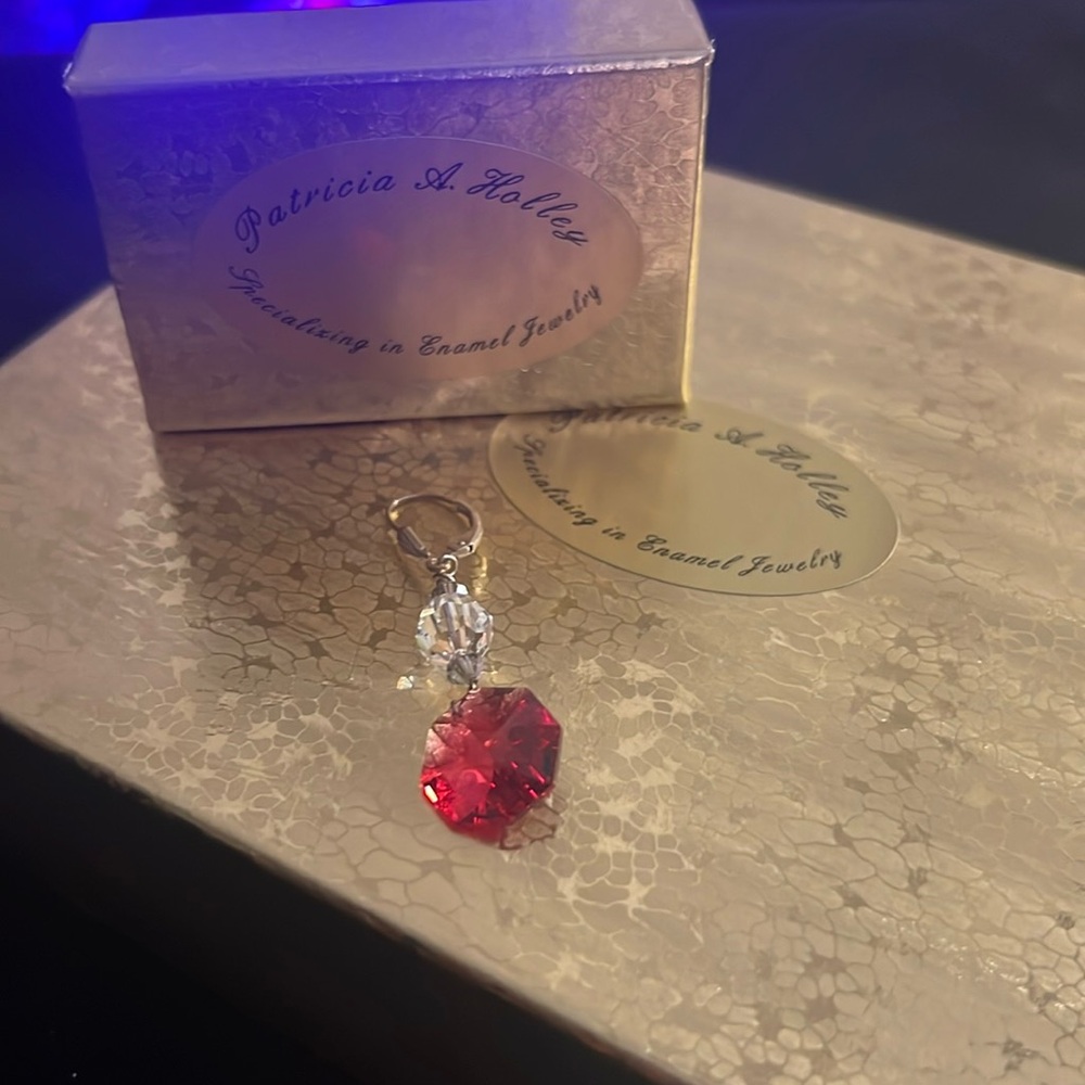 Circular Ruby Handmade Single Earring